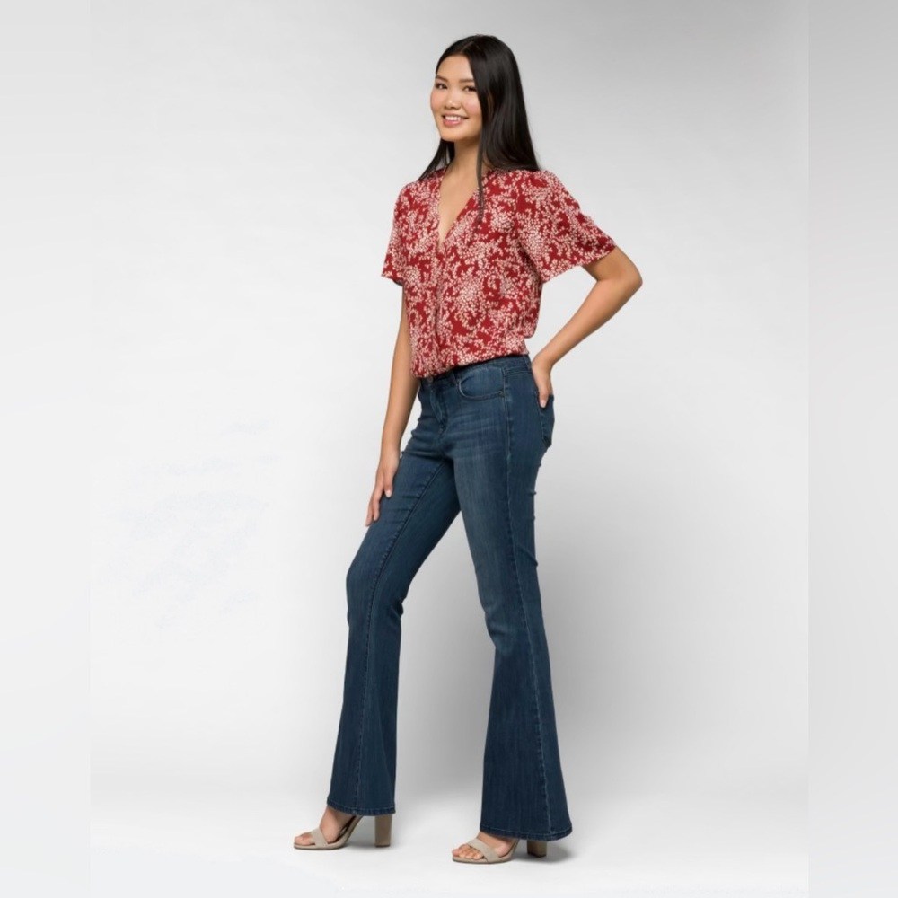 1822 Denim Dark Blue Flare Jeans